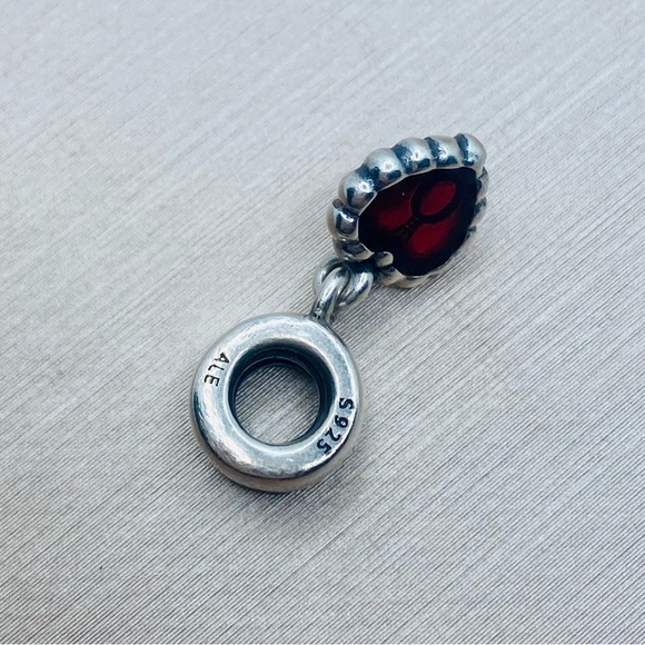 EUC Pandora 790471EN07 Sterling Silver Fuchsia Enamel Pandora Forever Dangle - Picture 6 of 7